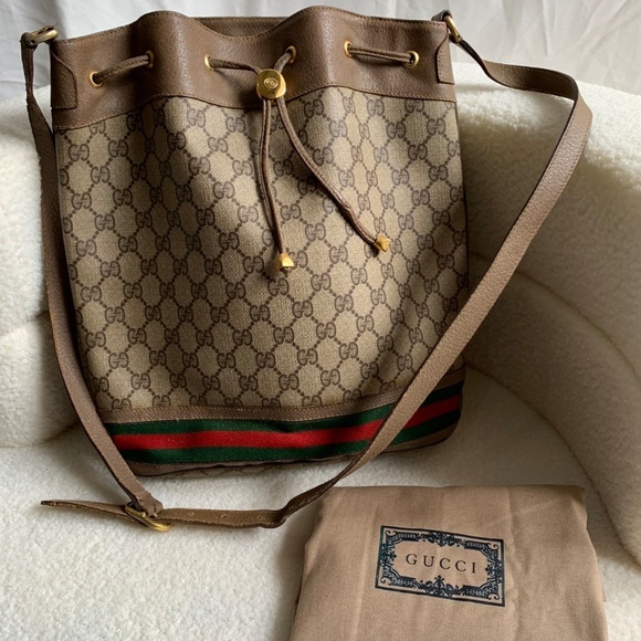 Authentic Gucci GG Vintage Supreme Ophidia Bucket - Picture 1 of 16